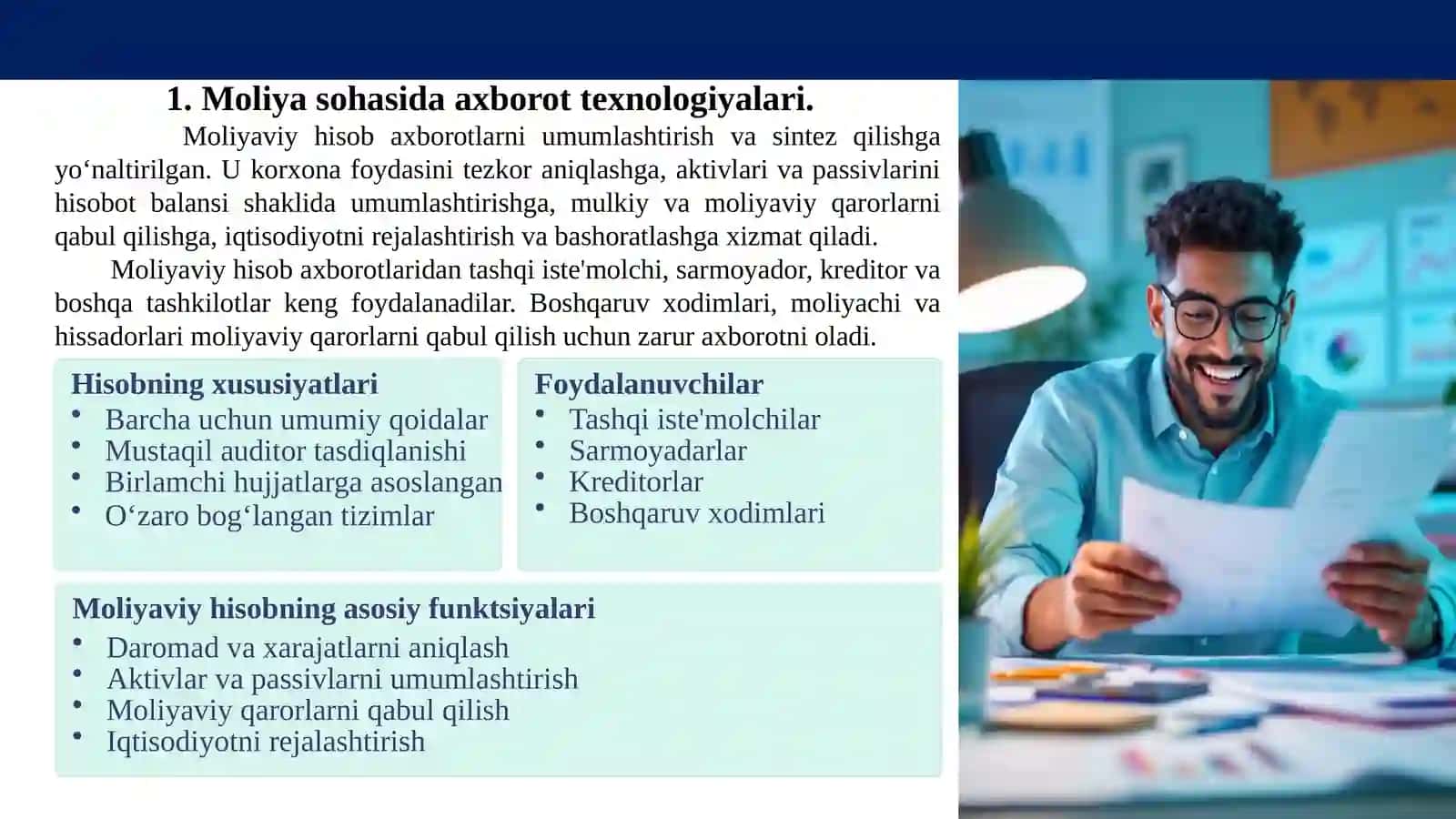 Moliyaviy axborot tizimlari 4