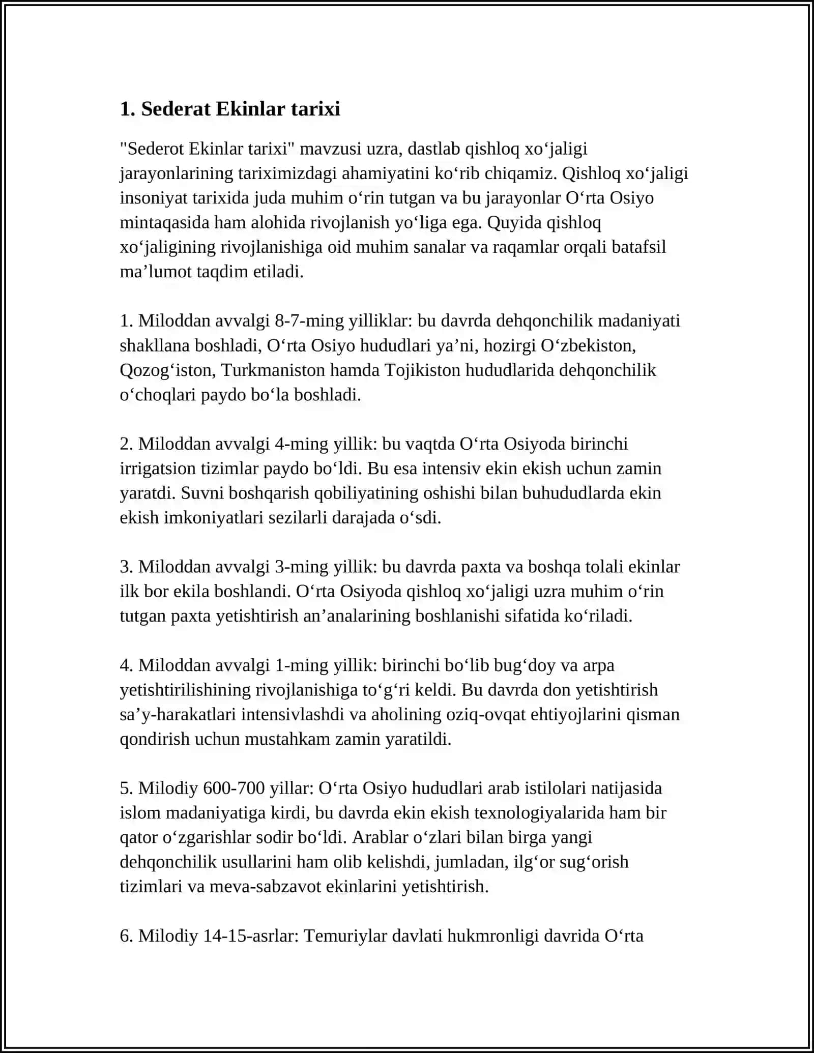 Sederat Ekinlar tarixi 4