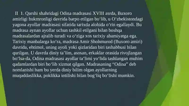 Odina madrasasi va masjidi 4