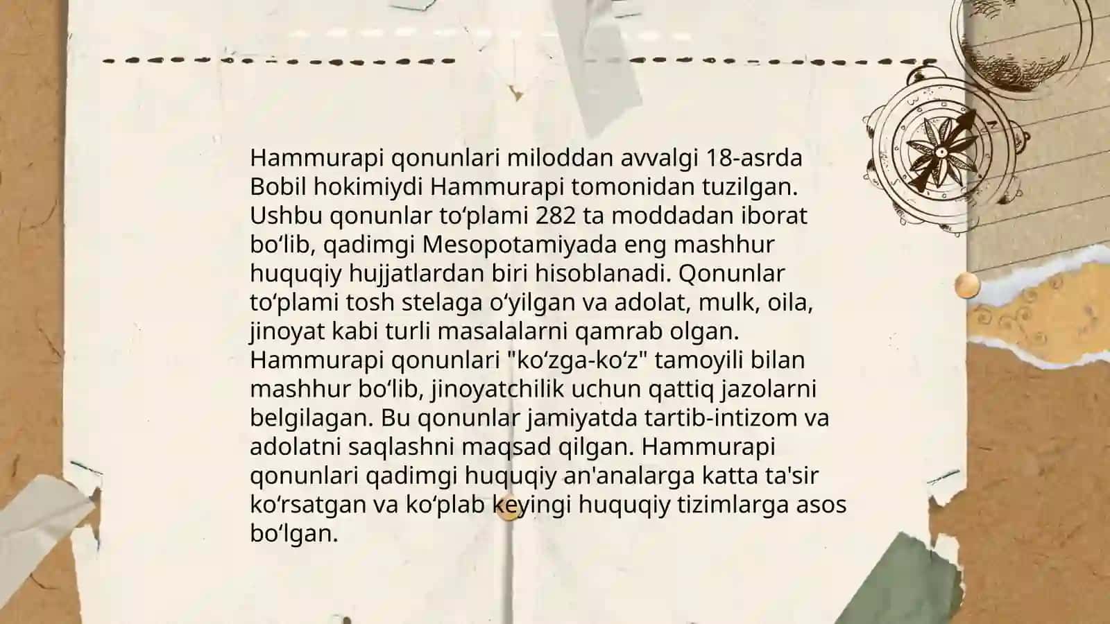 Xammurapi qonunlari 4