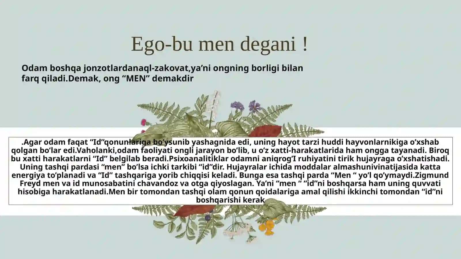 Guruhga psixoanalitik jihatdan yondashuv 4