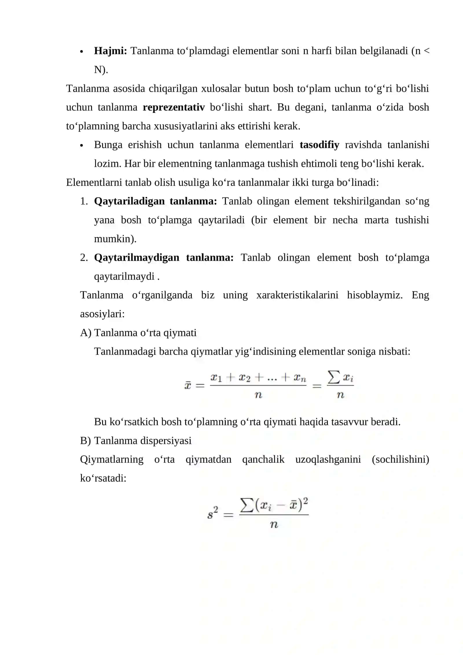 Matematik statistika va uning vazifalari 4