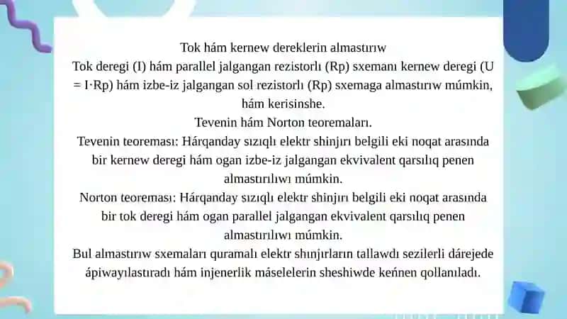 Ekvivalent sxemalar 4