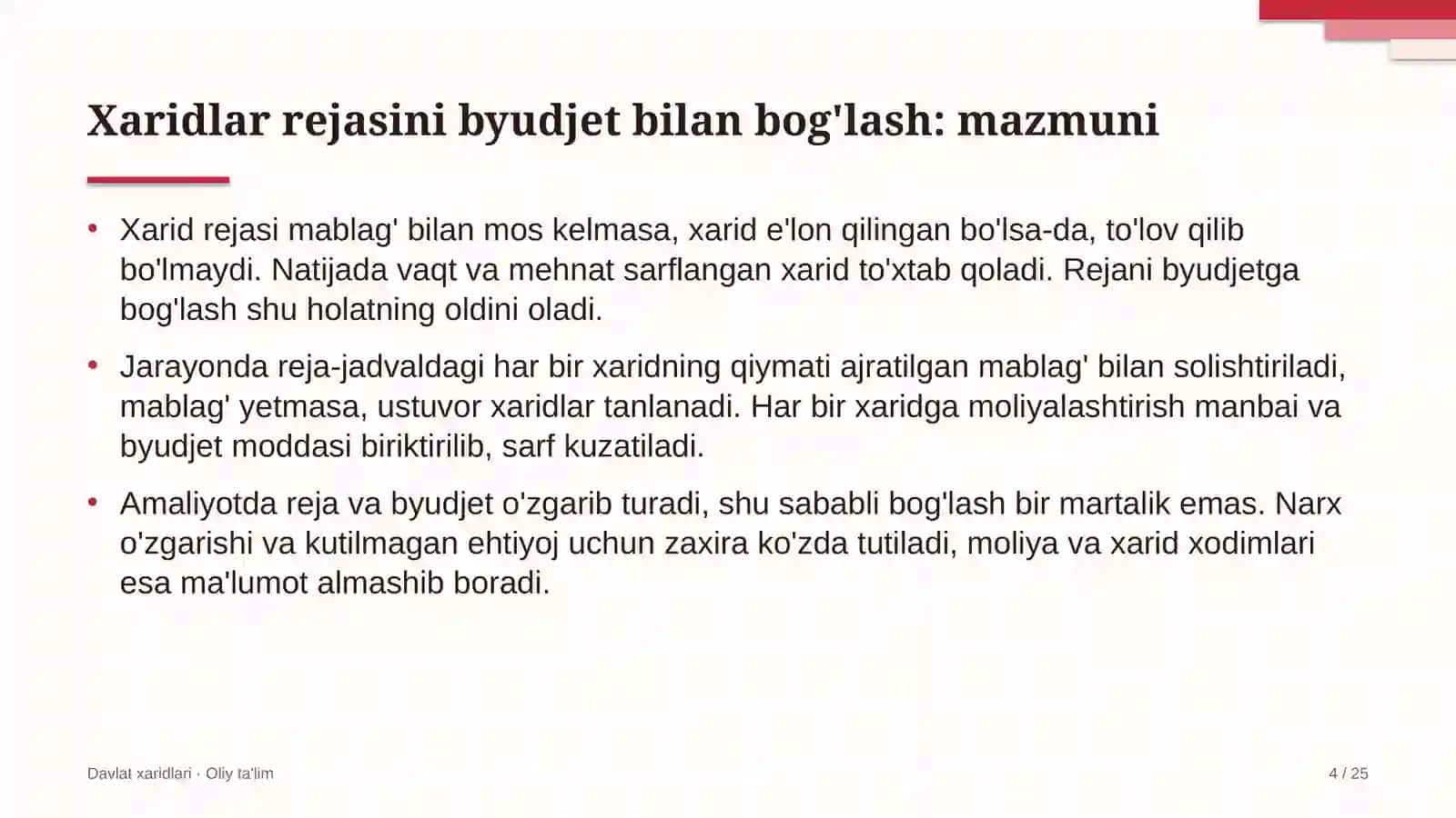 Hosting provayderlarida xaridlar rejasini byudjet bilan bog'lash 4