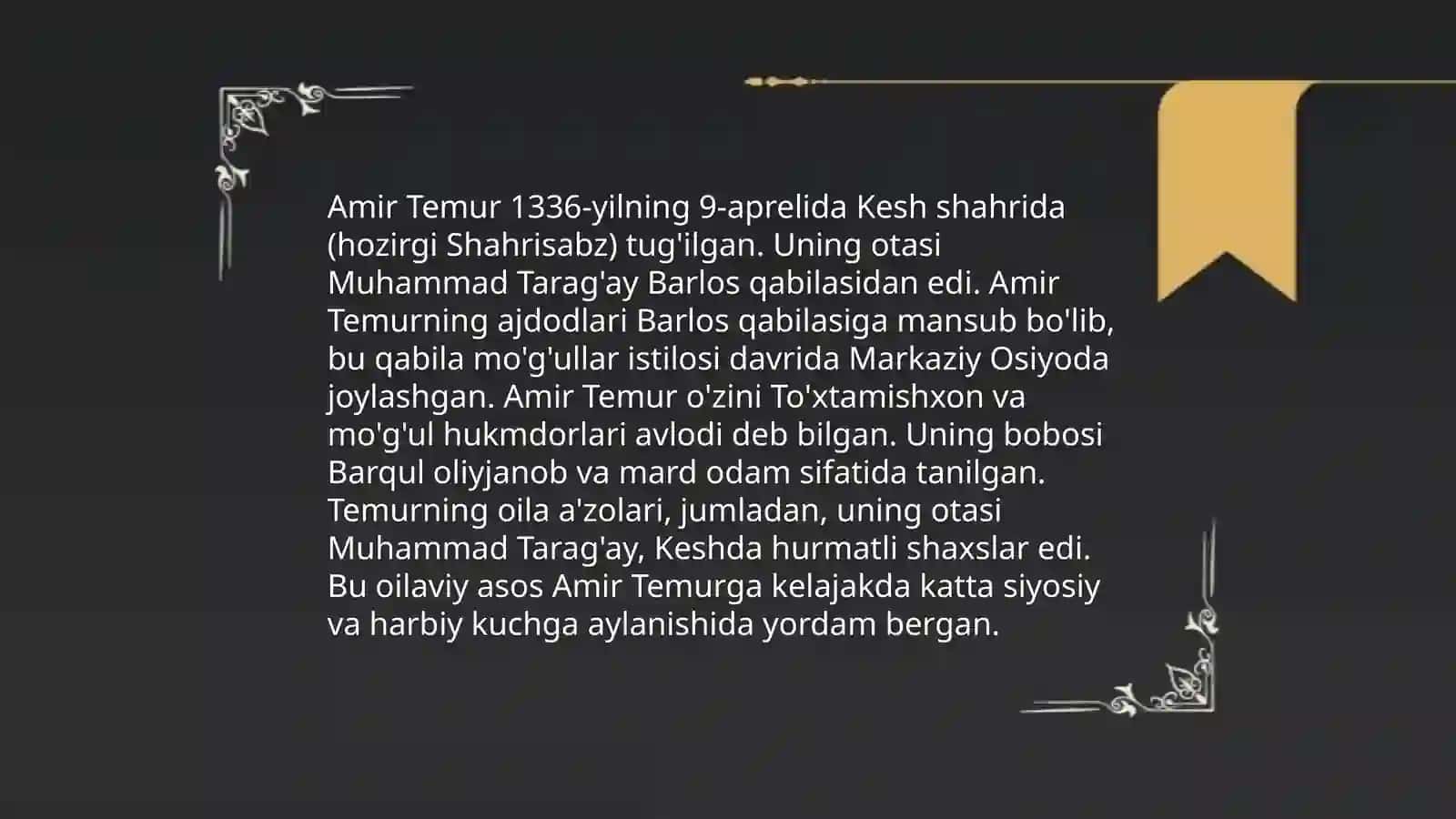 Amir Temur hayoti va ijodi 4