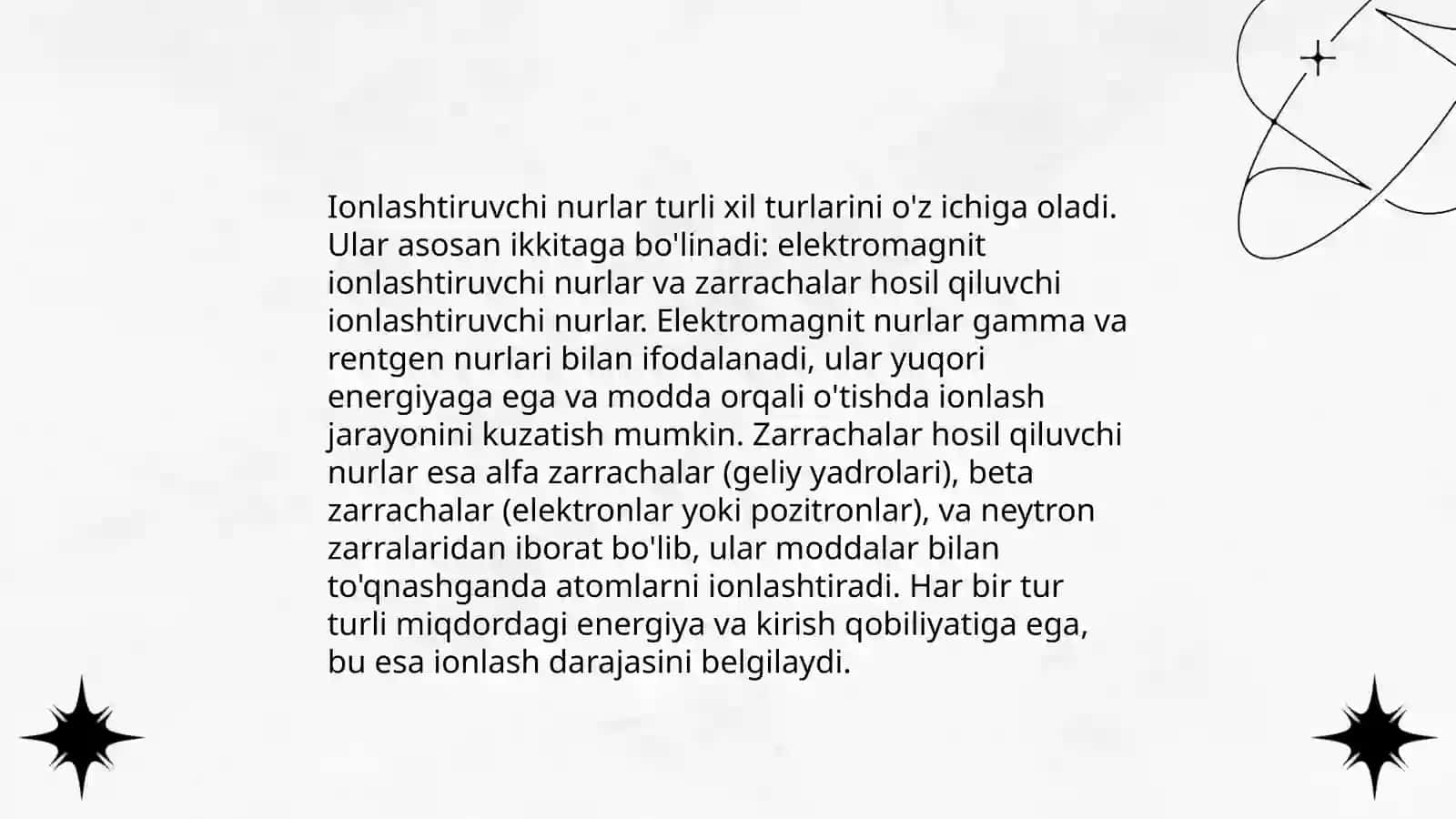 Ionlashtiruvchi nurlar biologik effekti 4