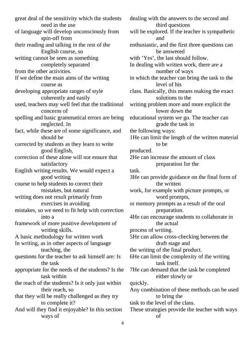 Effective ways of teaching writing in EFL classes 4