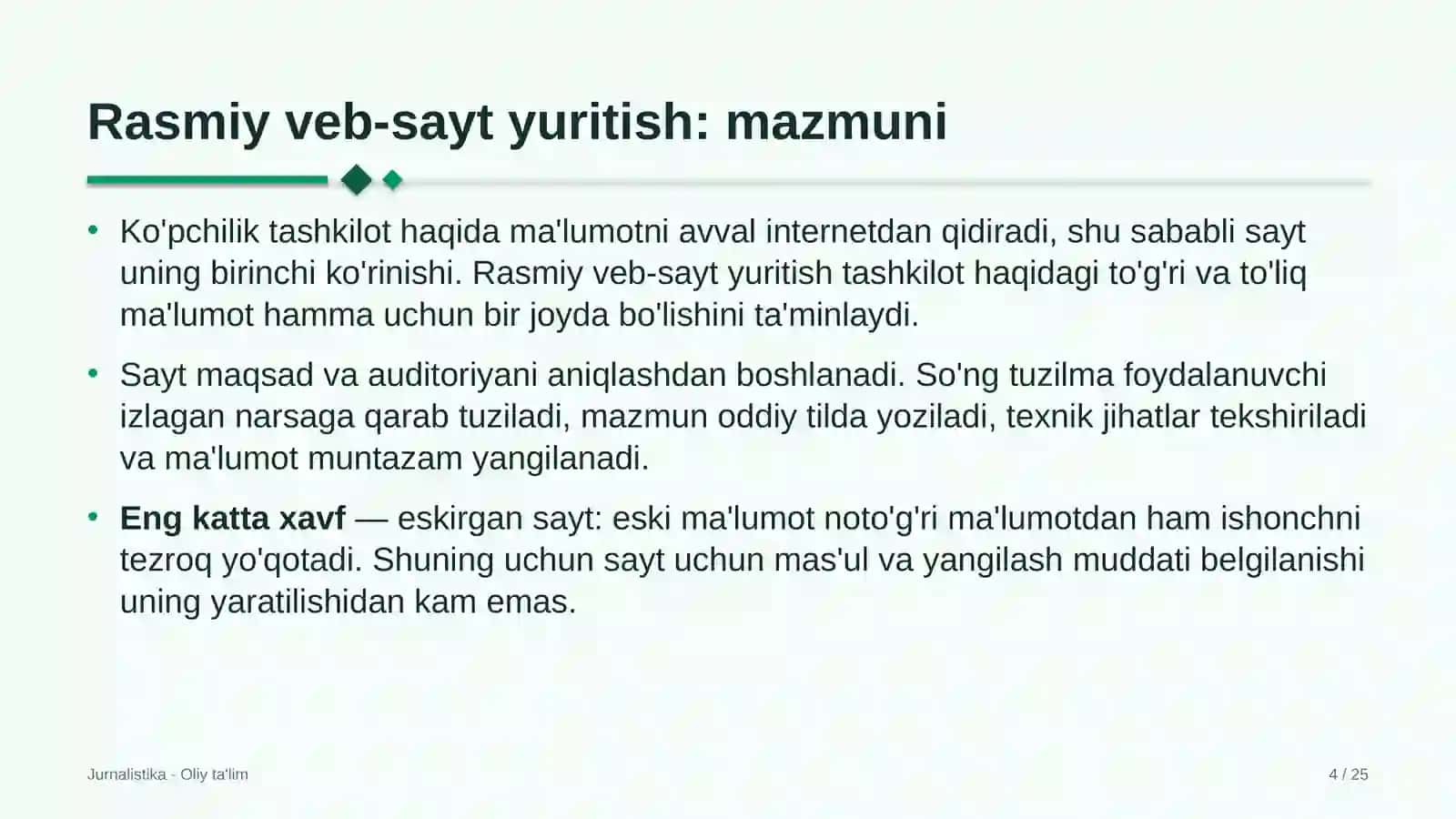 O'yin ishlab chiqish studiyalarida rasmiy veb-sayt yuritish 4