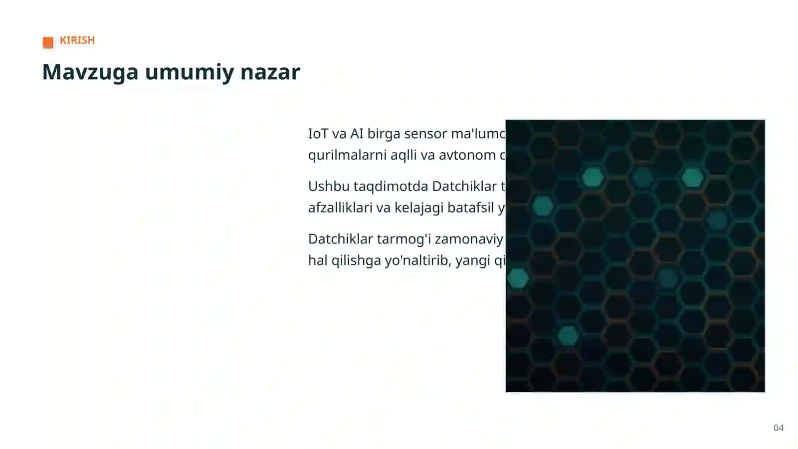 Datchiklar tarmog'i: imkoniyat va yechimlar 4