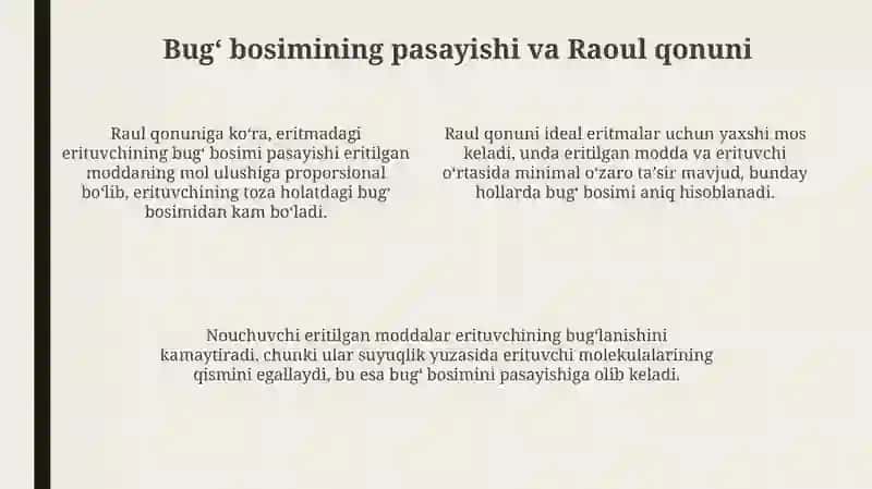 Eritmalarning kollegativ xossalari 4