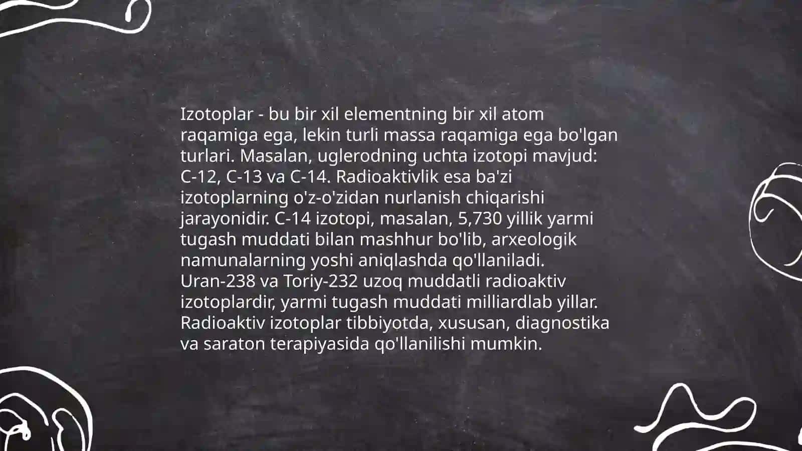 Izotoplarning xususiyatlari 4