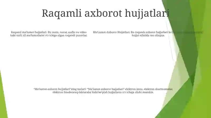 MaʼLumot-Axborot Hujjatlari Va Ularning Turlari 4