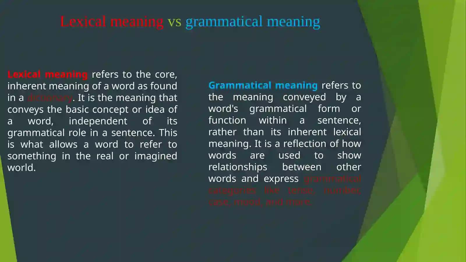Type of word meaning 4