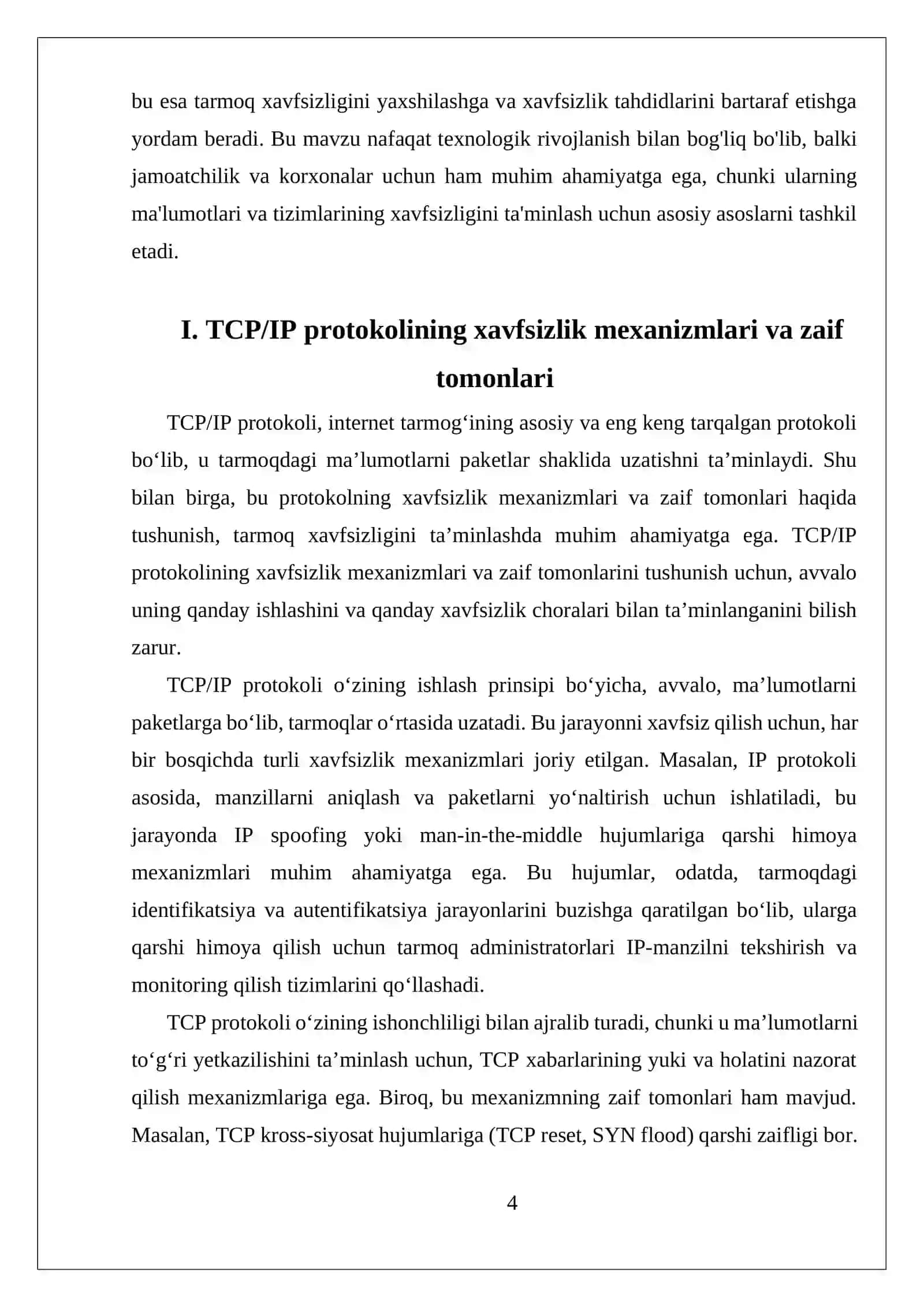 TCPIP, HTTPS, SSH, VPN PROTOKOLLARINING XAVFSIZLIGI 4