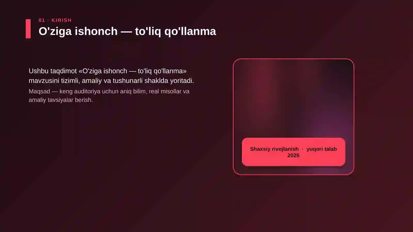 O'ziga ishonch — to'liq qo'llanma 4