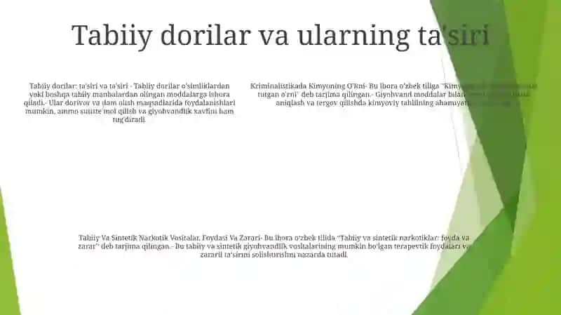 Kriminalistikada Kimyoning O'Rni 4