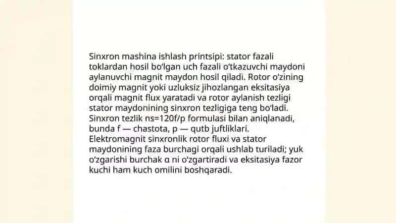 Sinxron mashinalari 4