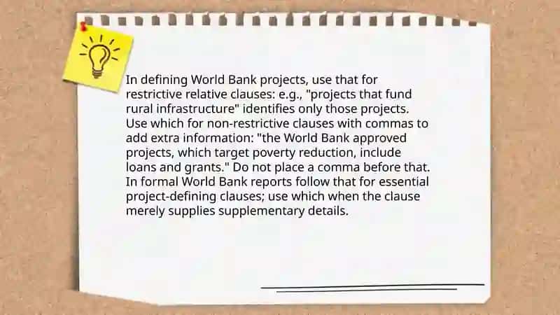 The world bank. Relative clauses 4