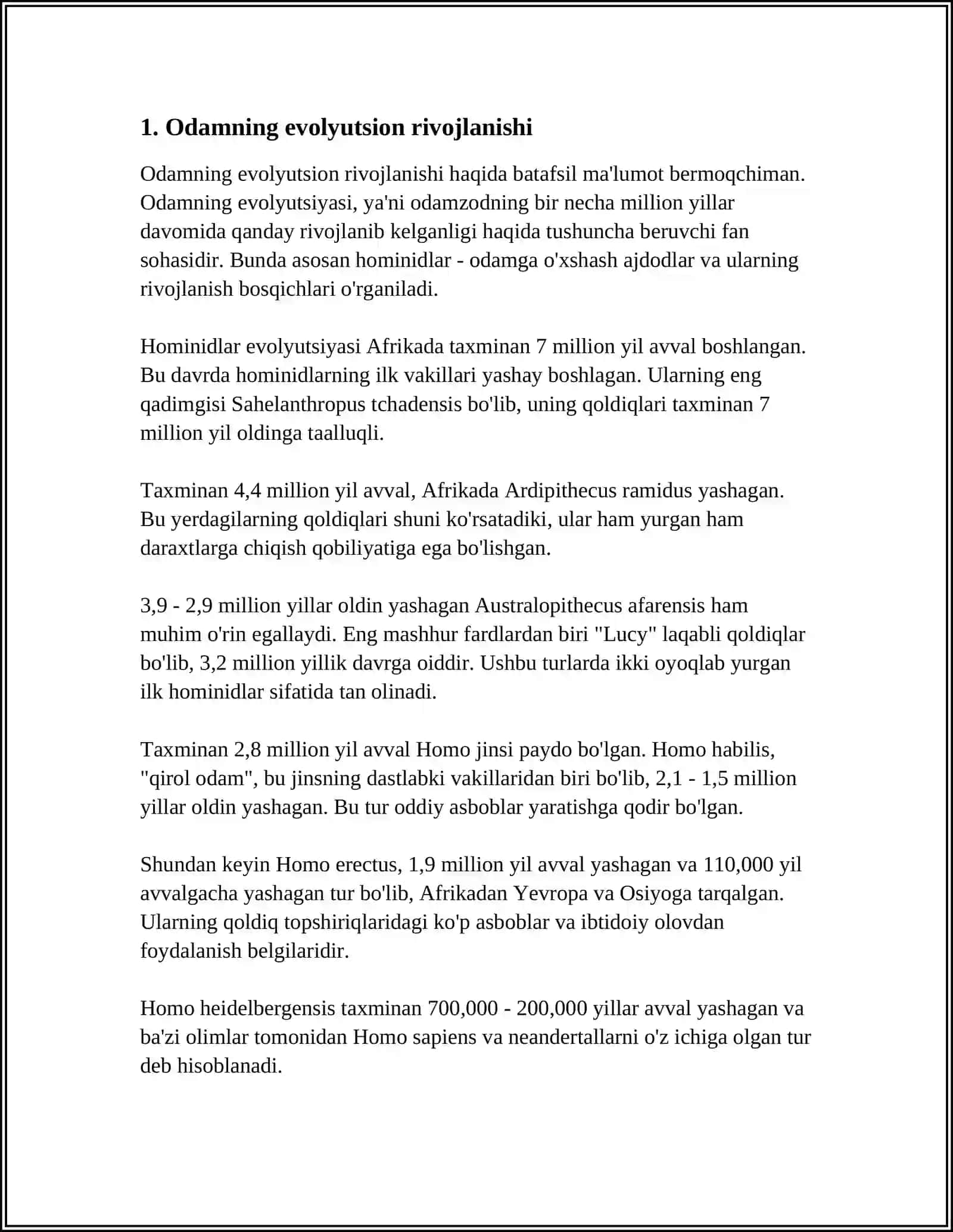 ODAM BIOLOGIYASINING RIVOJLANISH TARIXI 4