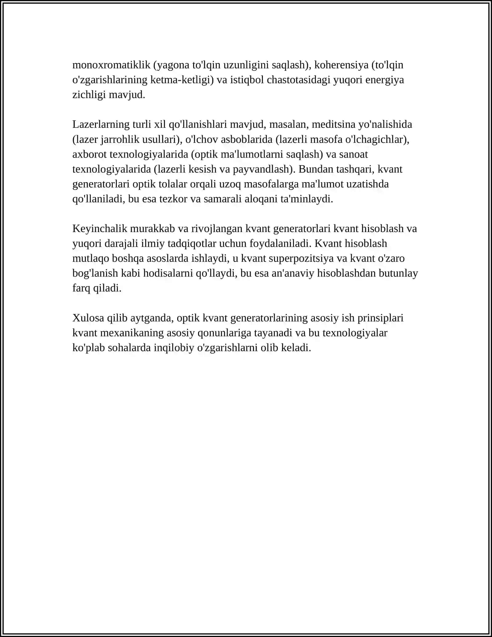 OPTIK KVANT GENERATORLARI (LAZERLAR) 4