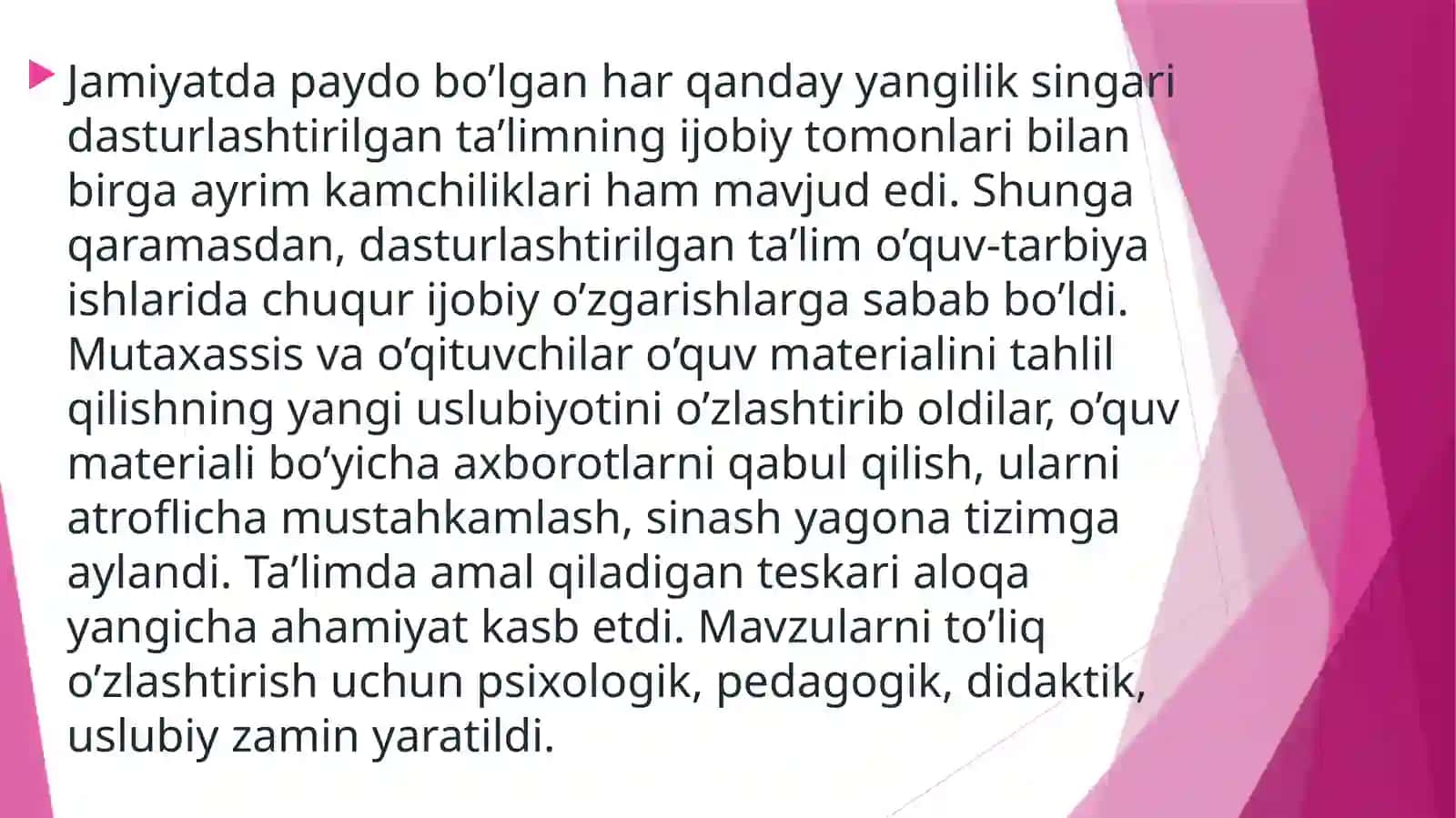 TA’LIM JARAYONIDA AXBOROT- KOMMUNIKATSIYA TEXNOLOGIYALARINING O‘RNI VA IMKONIYATLARI 4