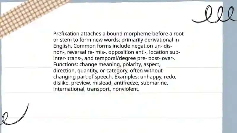 Affixation- major types ppf creating new words 4