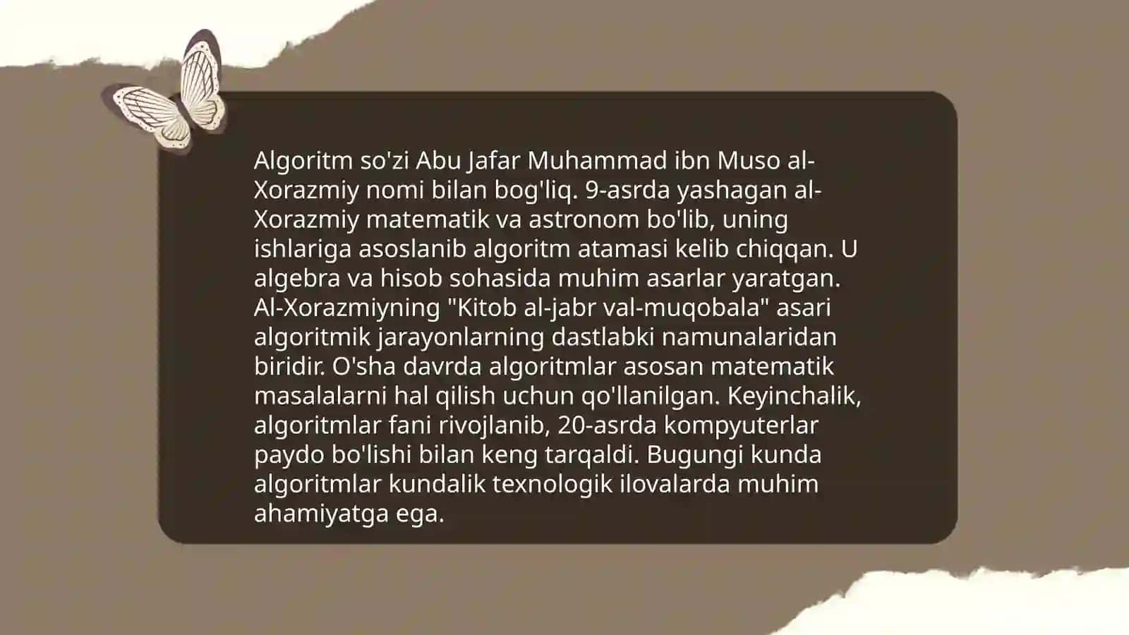 Algoritm tushunchasi 4
