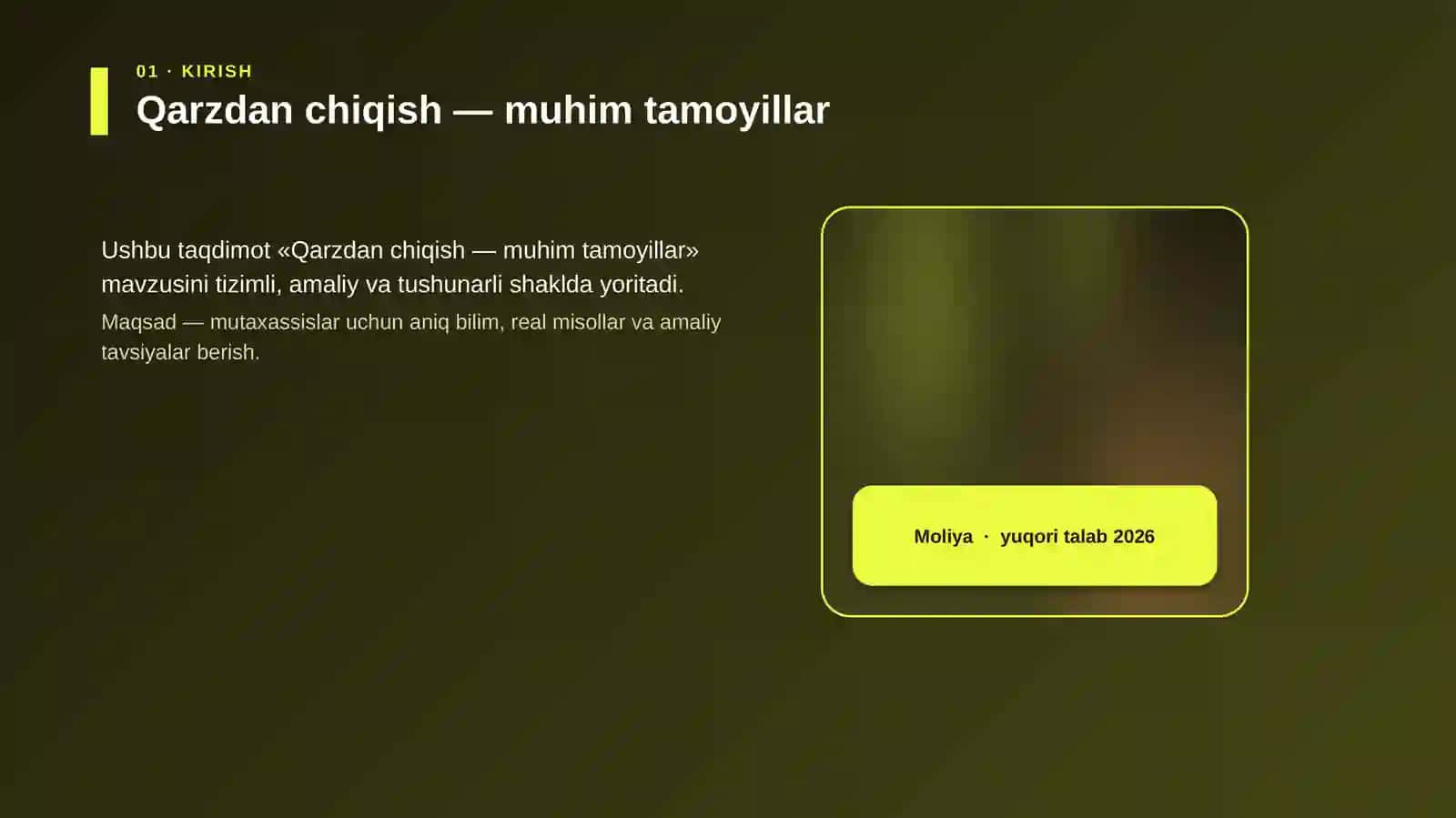 Qarzdan chiqish - muhim tamoyillar 4
