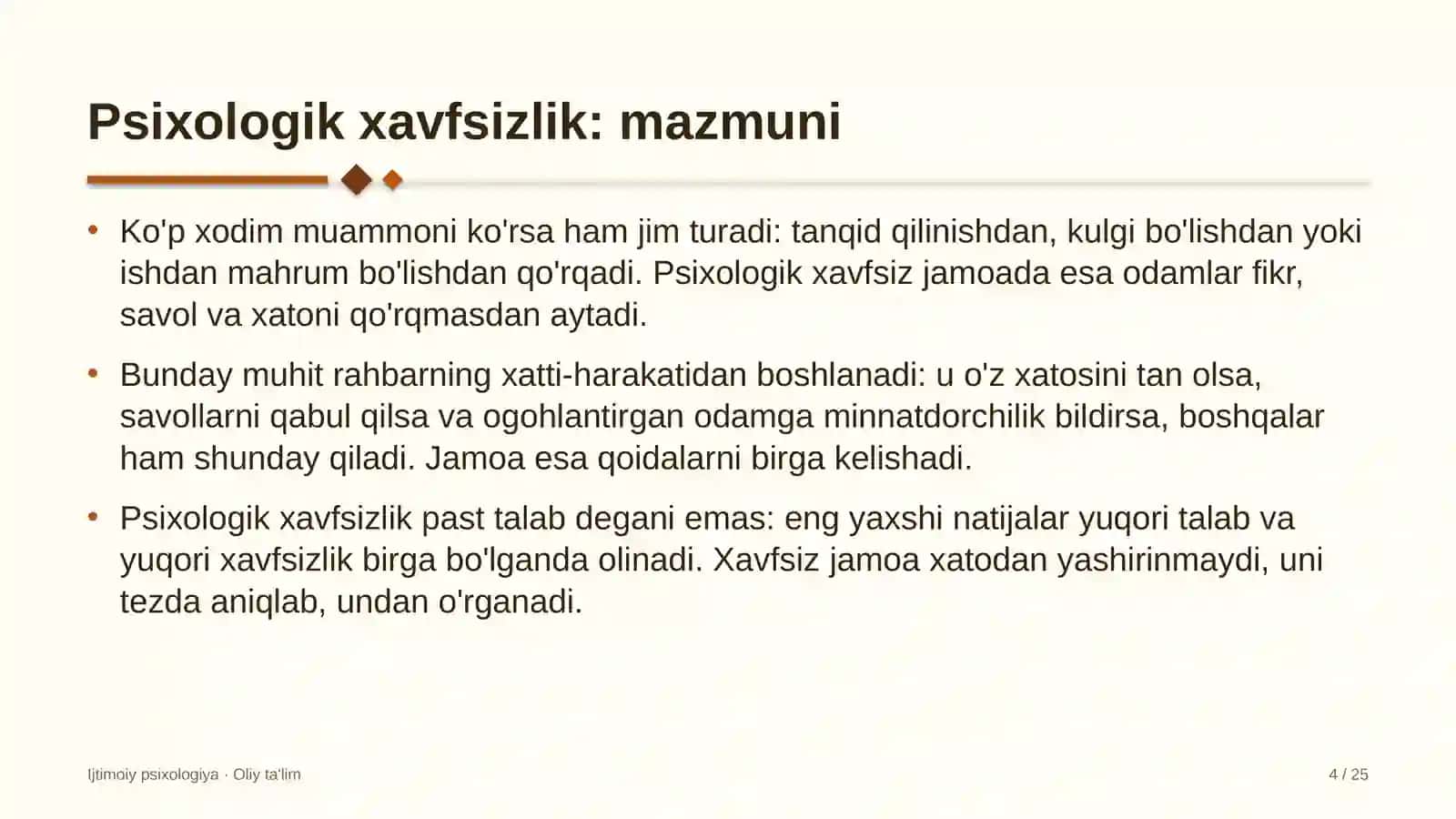 Kadrlar agentliklarida psixologik xavfsizlik 4