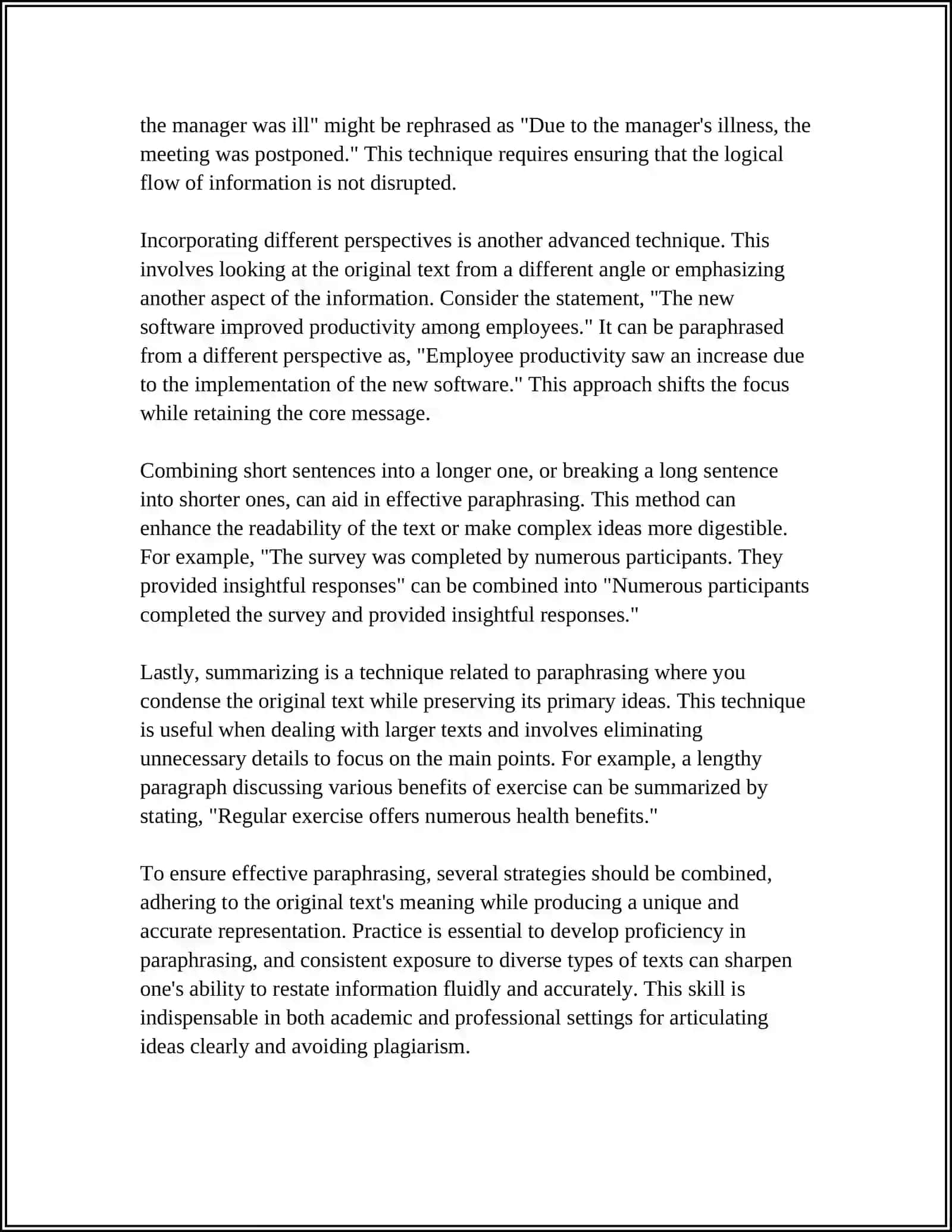 PARAPHRASING AND SUMMARIZING, REFERENCING 4