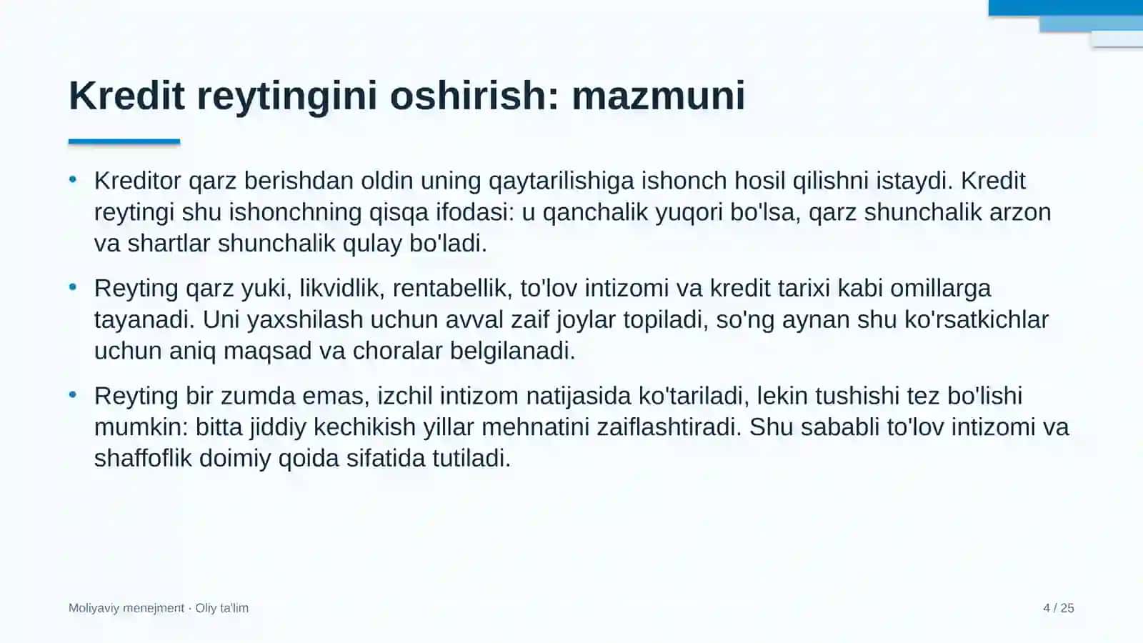 nonvoyxonalarda kredit reytingini oshirish 3242 4