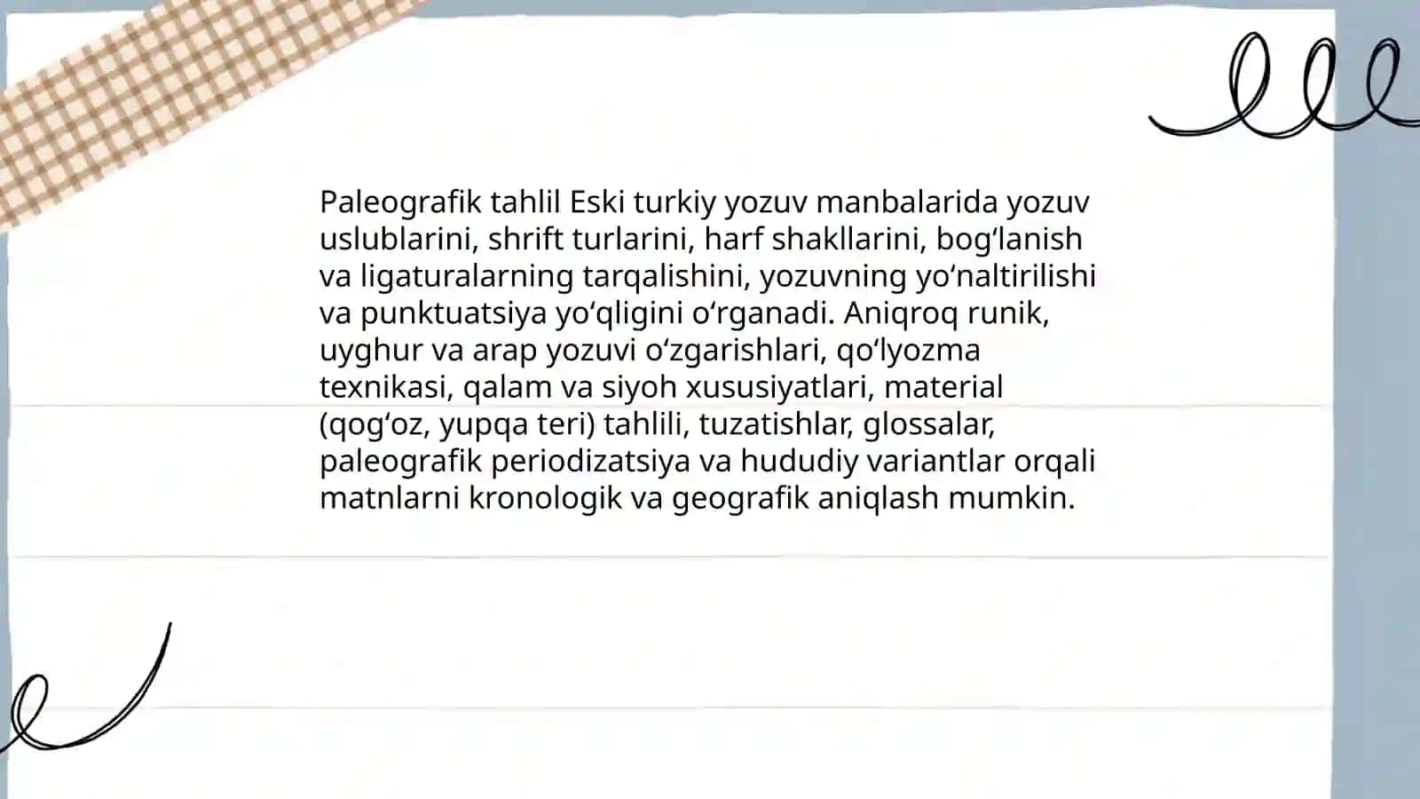 Eski turkiy til yozma manbalari ustida ishlash 4