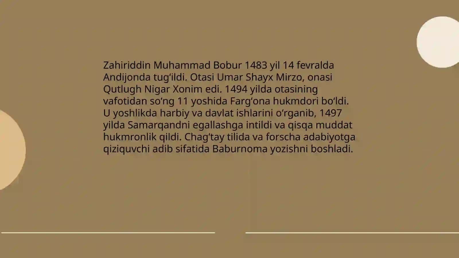 Zahiriddin Muhammad Bobur hayoti 4