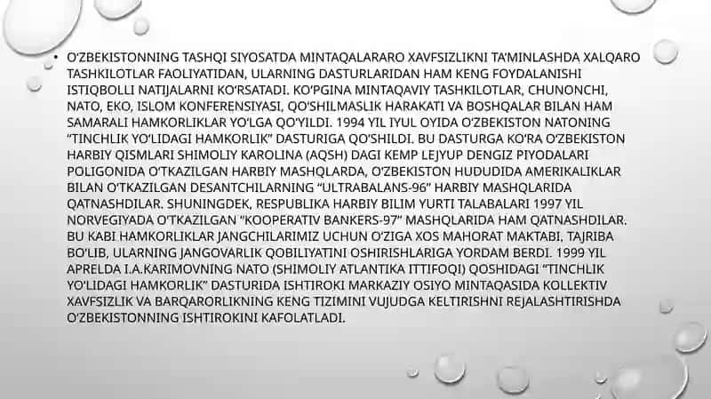 "O`BEKISTONNI ENG YANGI TARIXI" 4