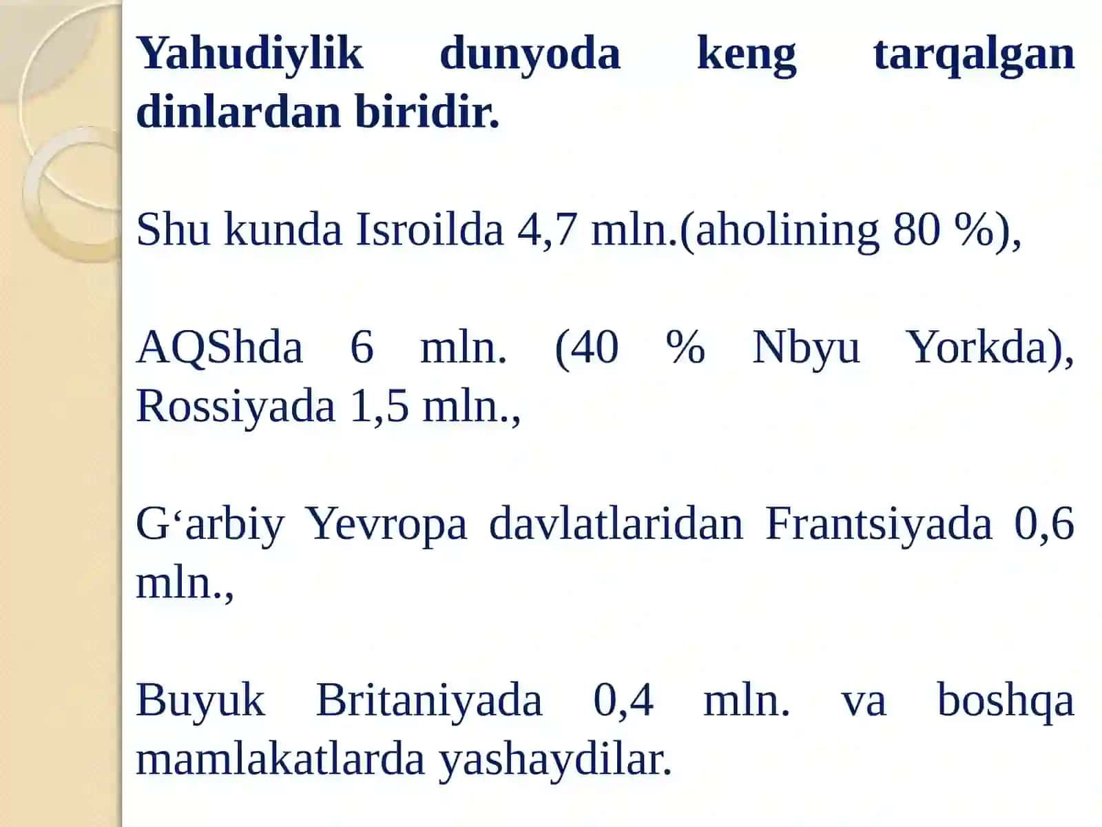 Milliy dinlar va diniy an'analar 4