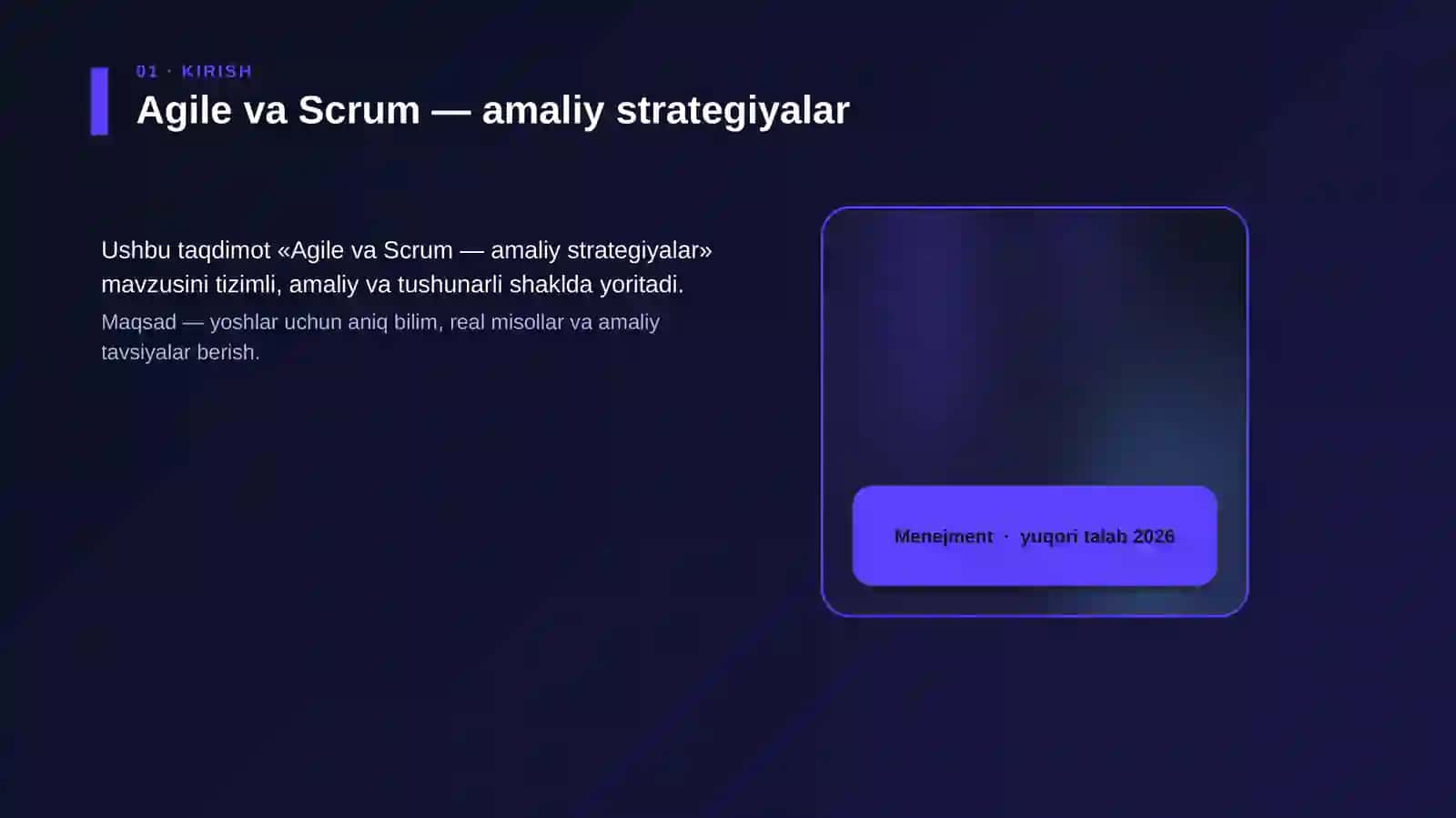 Agile va Scrum — amaliy strategiyalar 4