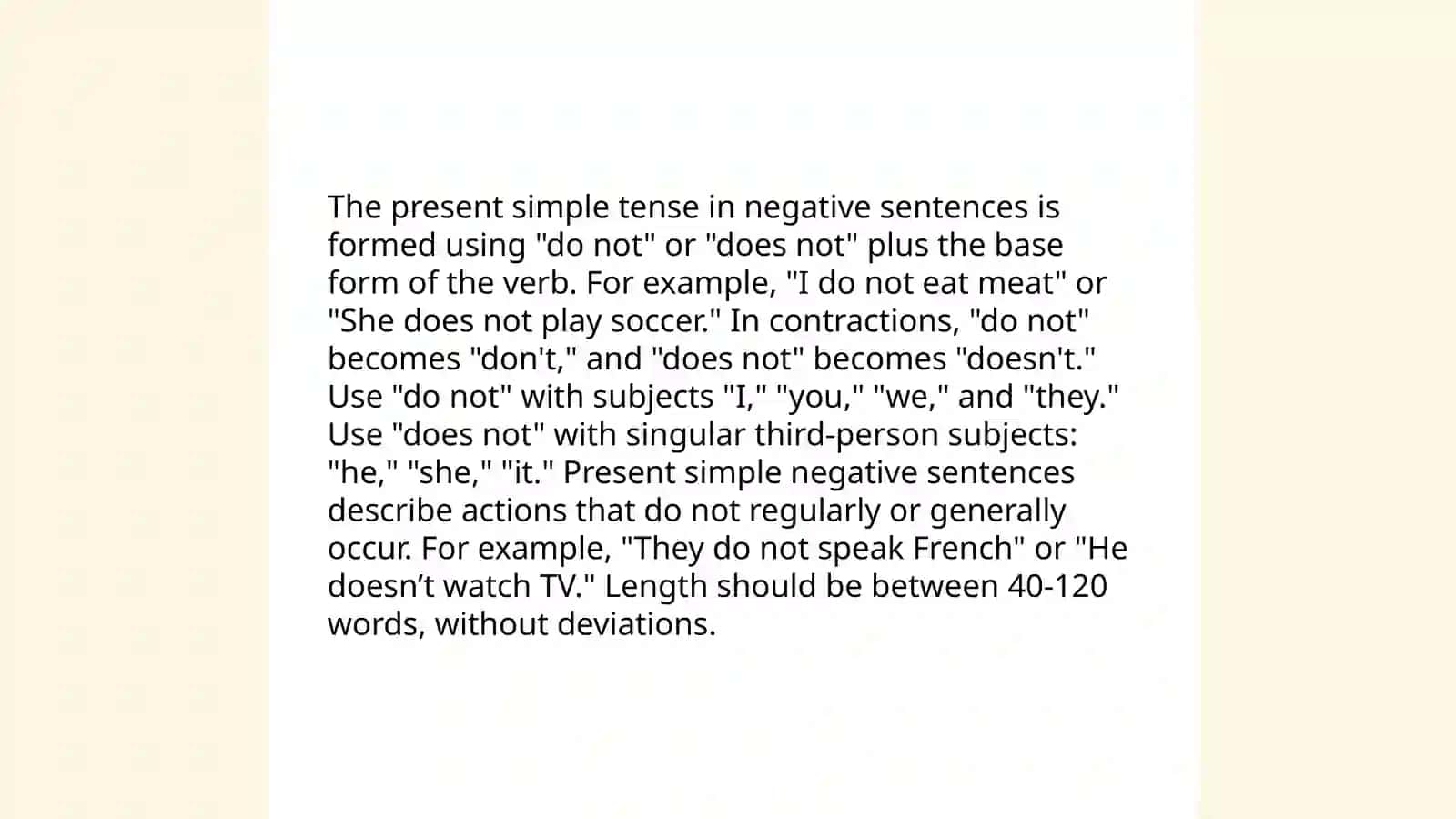 Present simple 4
