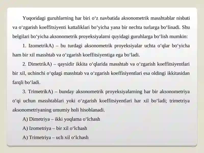 Aksonometrik proyeksiyalar 4