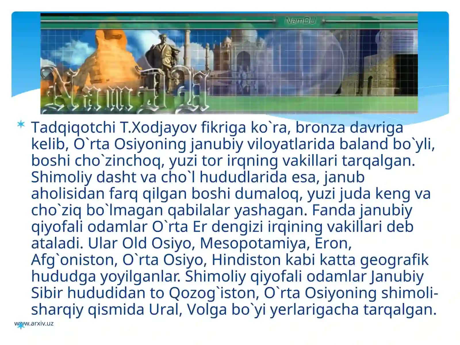 O'ZBEK XALQINING ETNIK SHAKLLANISHI 4
