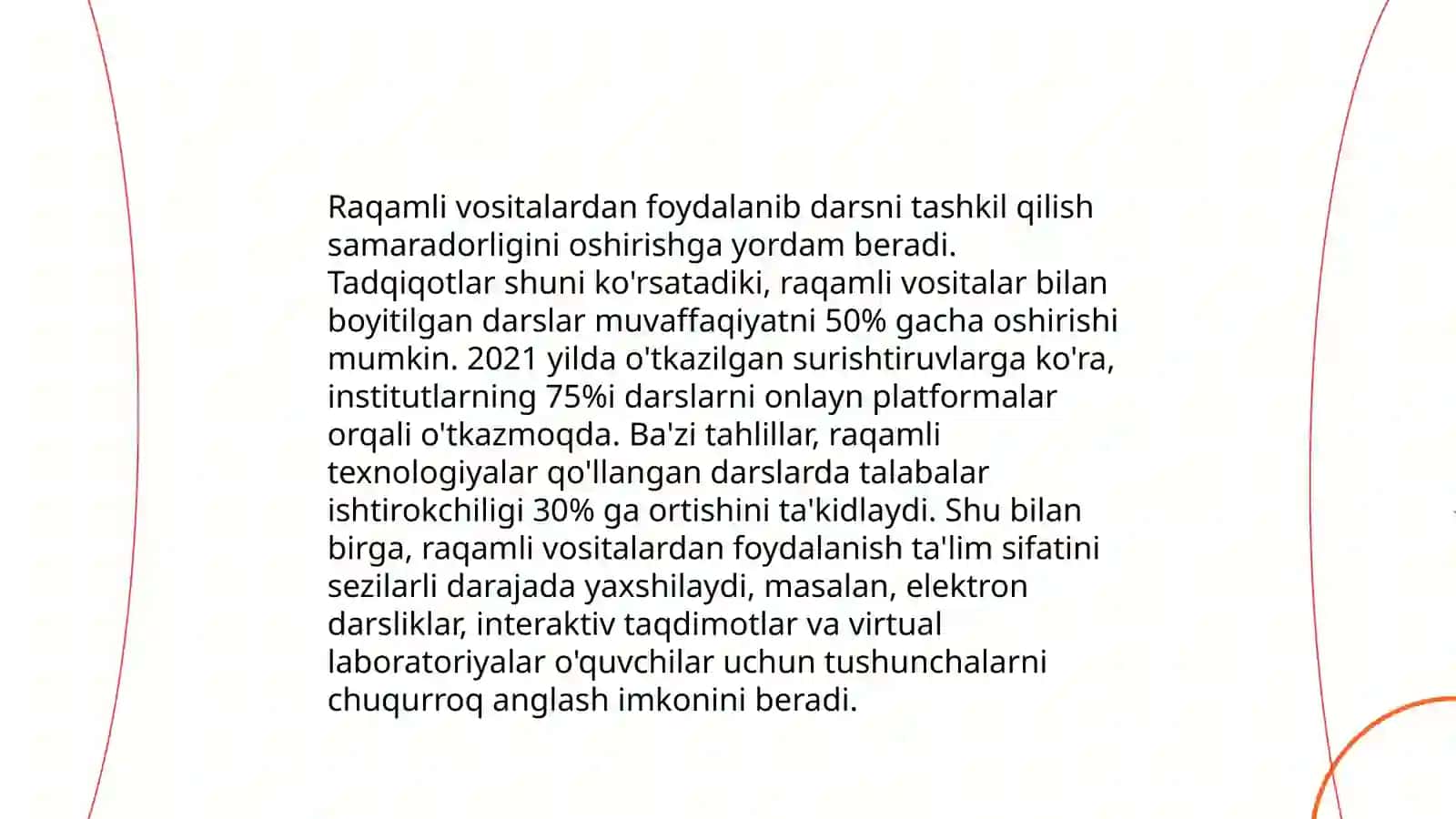 Innovatsion ta'lim texnalogiyalari asosida integratsiyalashgan dars ishlanmalarini ishlab chiqish va tashkil qilish 4