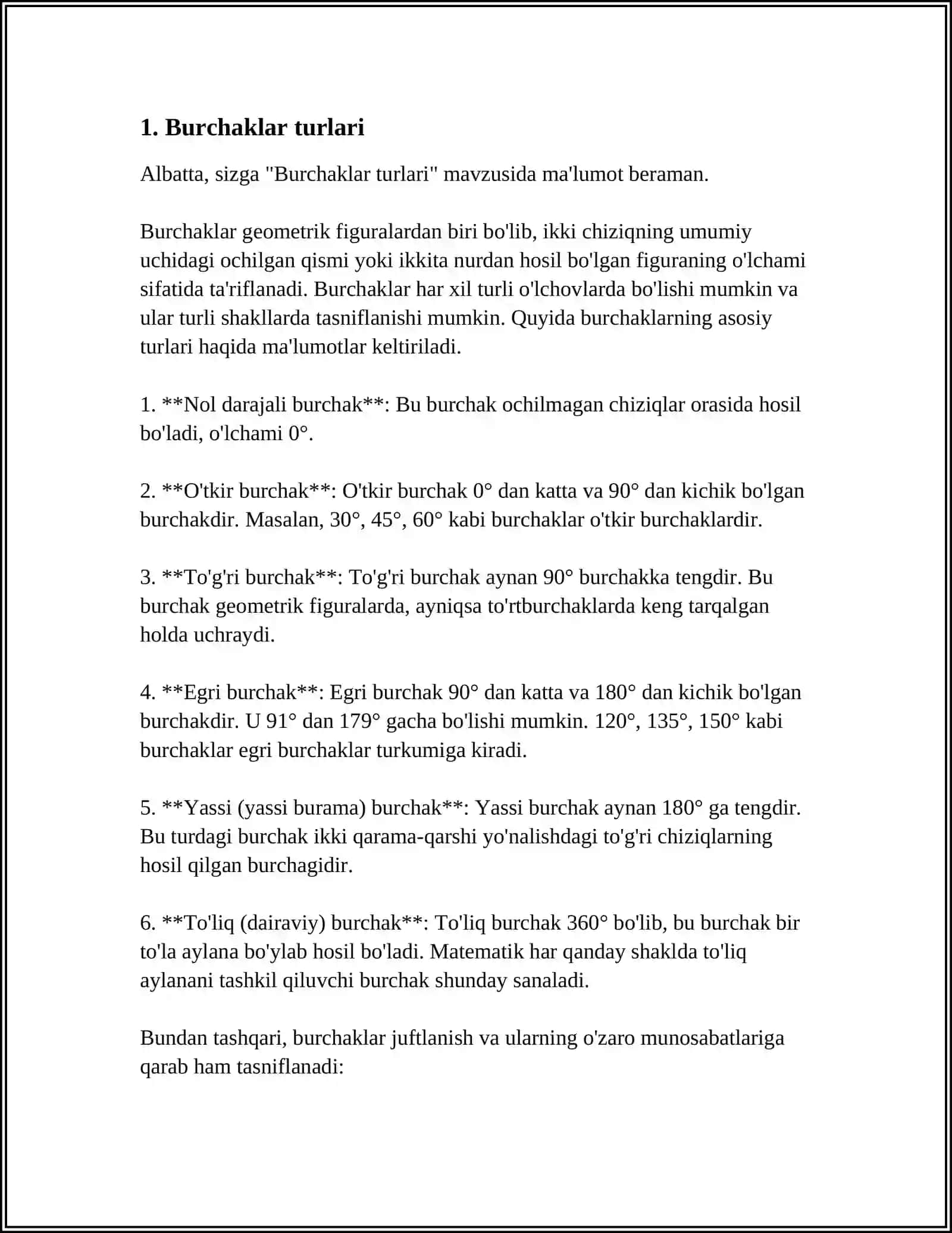 Burchaklar Turlari 4