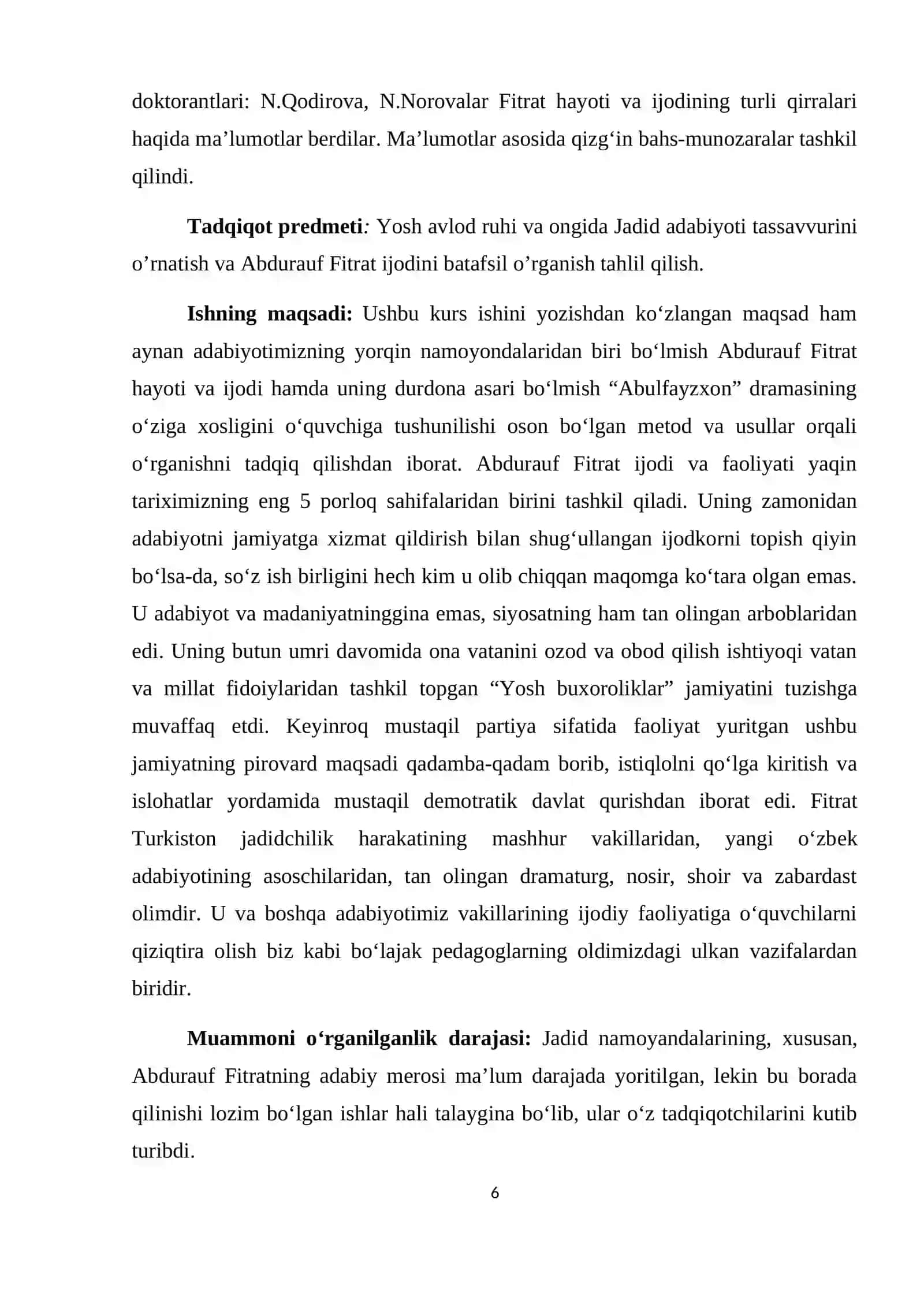 Fitratning hayoti va ijodiy faoliyati 4