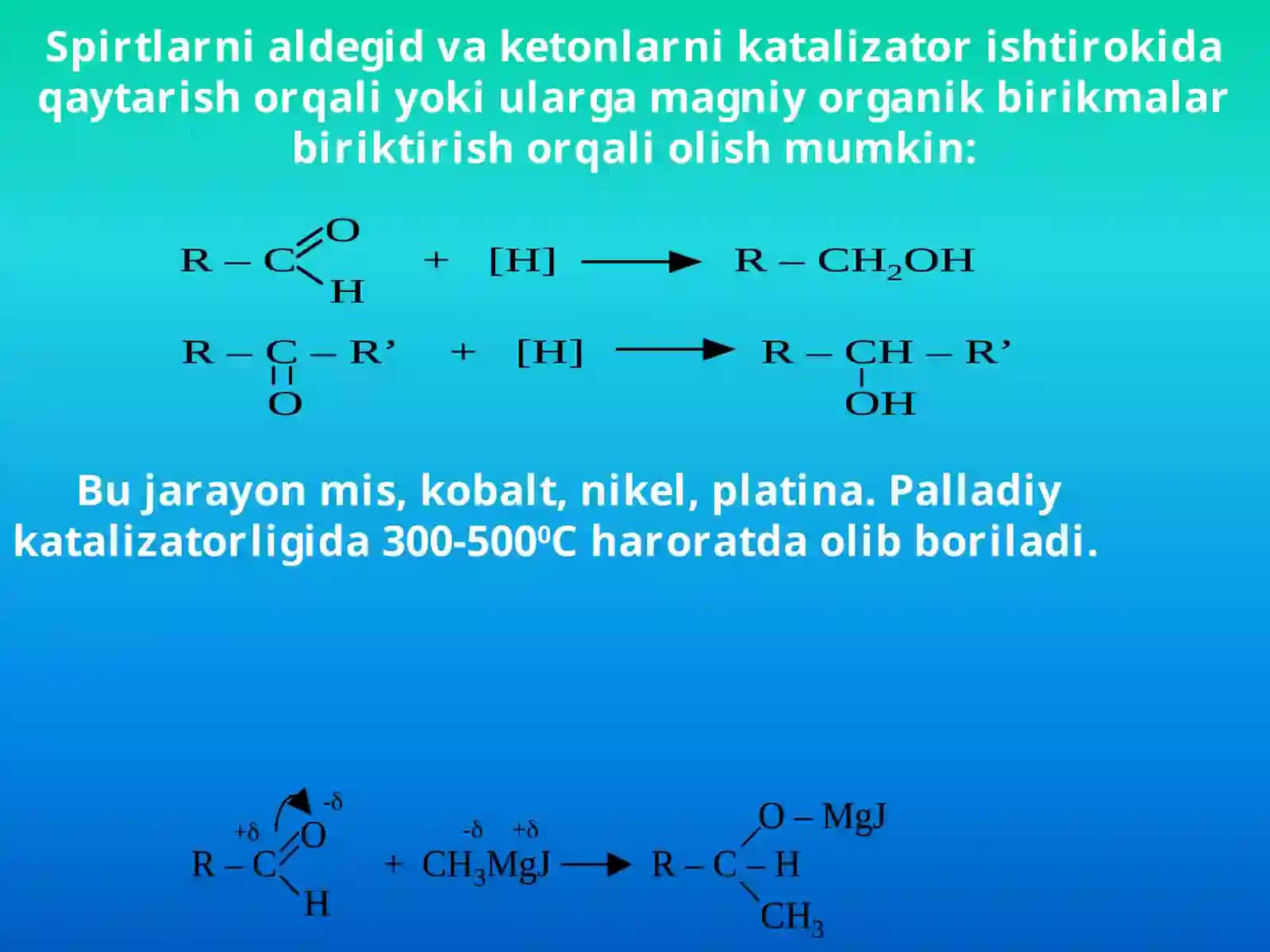Spirtlarning olinishi va xossalari 4
