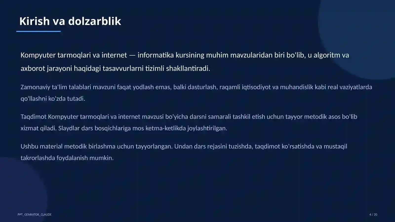 Kompyuter tarmoqlari va internet (9-sinf) 4