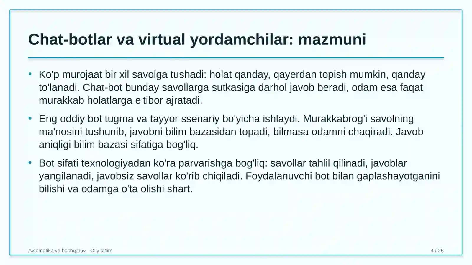 Tibbiyotda chat-botlar va virtual yordamchilardan foydalanish 4