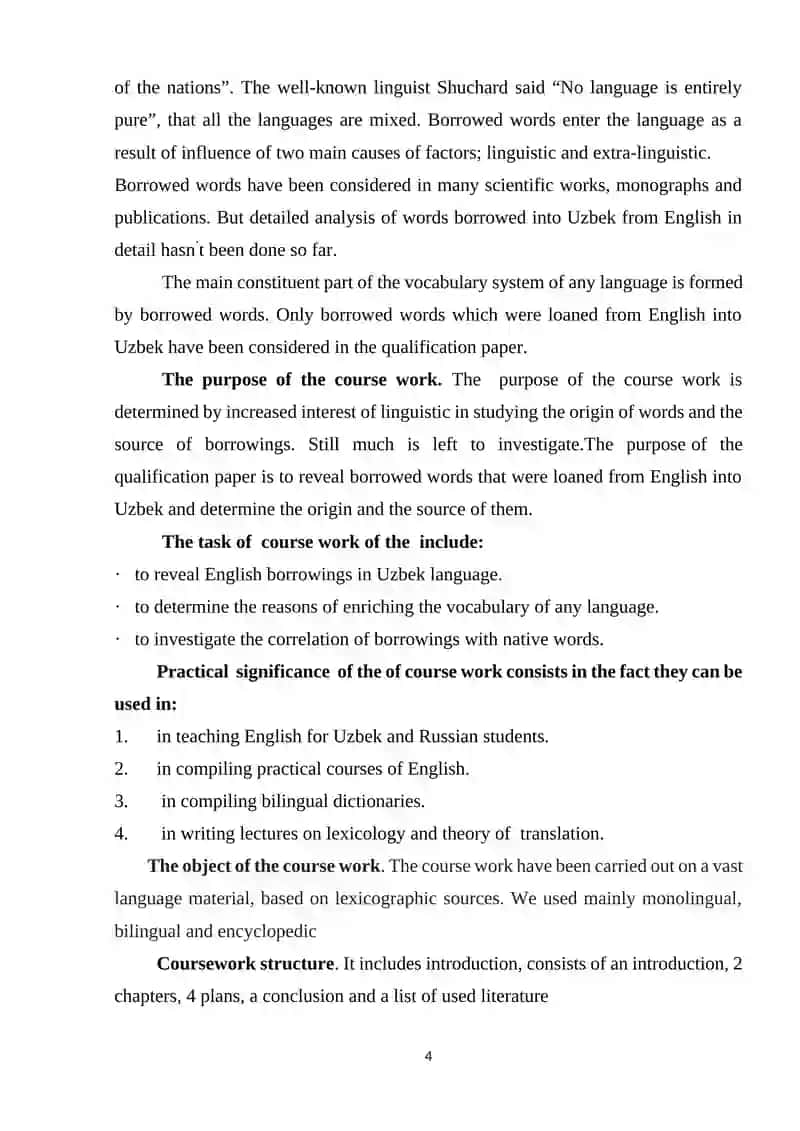 The relation of borrowed and native words 4