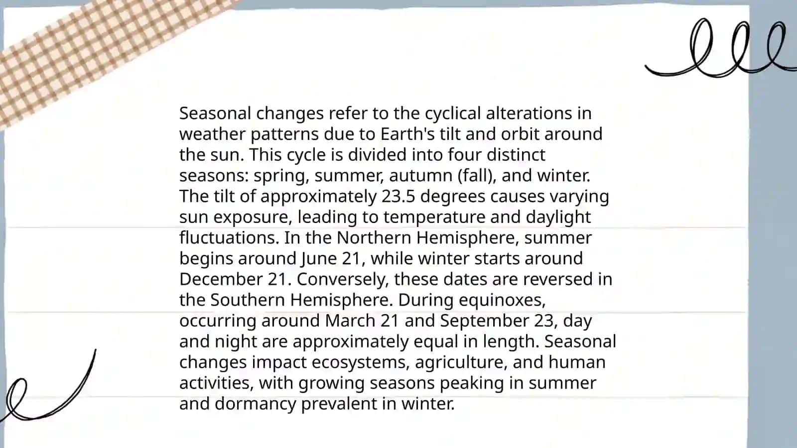 Weather and season 4