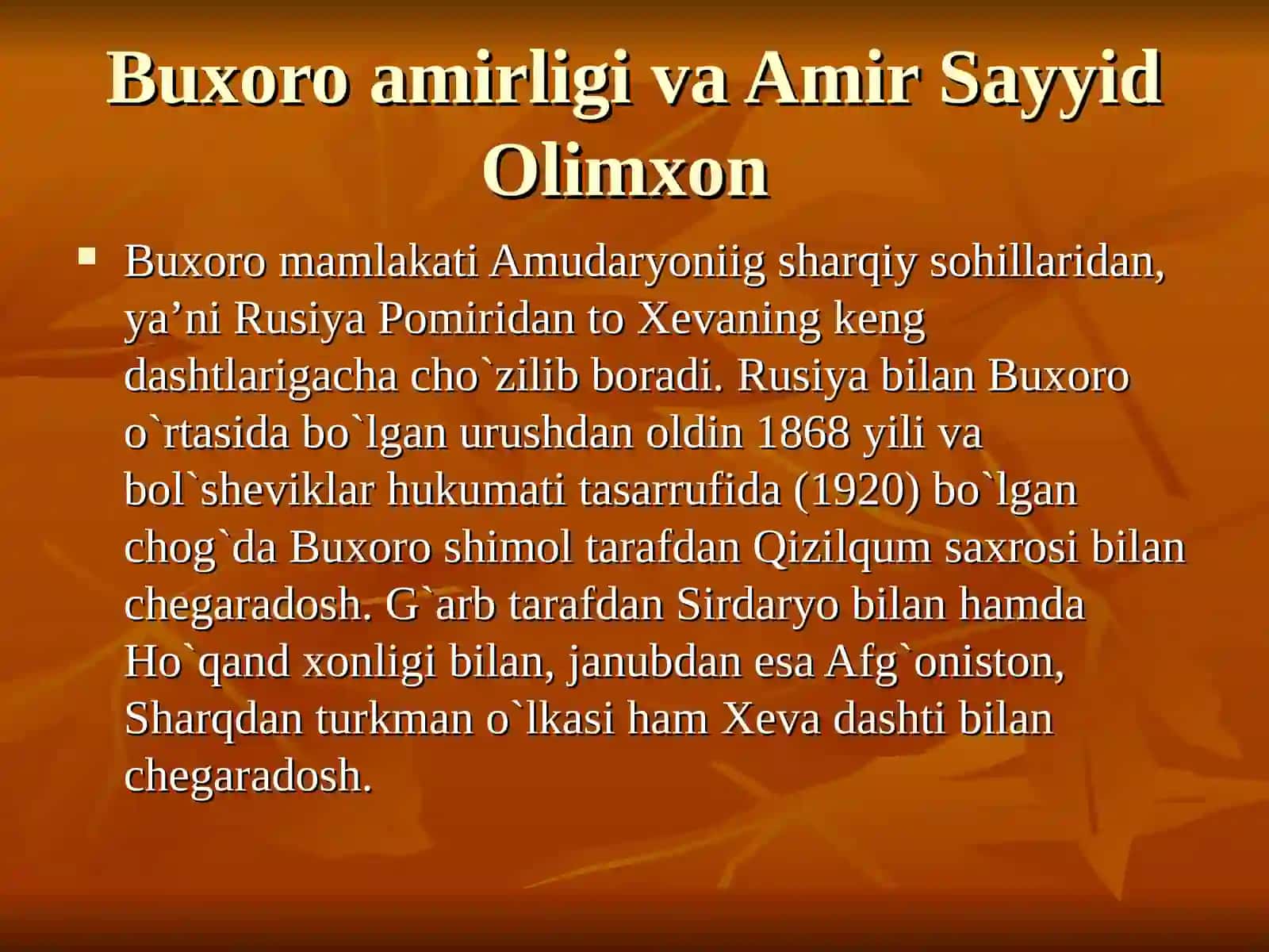 Amir Olimxon va uning shajarasi 4