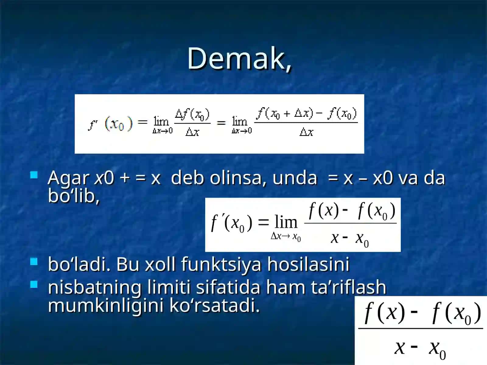 Funksiya hosilasi 4