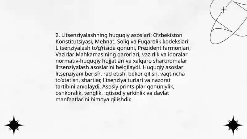 Litsenziya tushunchasi 4